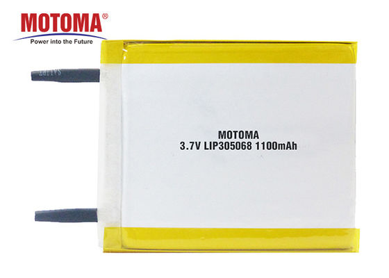 batterie della batteria 3.0*50*68mm Motoma del polimero del litio di 3.7V 1100mAh Rechargable per i dispositivi di IOT